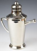 Elkington and Co heavy plated cocktail shaker with feature marks to base, height 25cm