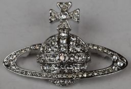 Vivienne Westwood crown brooch, in original box and bag