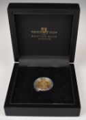 2013 Elizabeth II London Mint Office limited edition (163/999) gold full sovereign, in London Mint