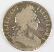 William III crown, date not legible, about Fine