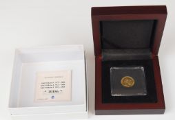 1873 German 10 mark gold piece, in case with certificate