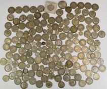 Victoria and later pre-1947 silver coinage, mostly 1920s but including a proportion of Victoria,