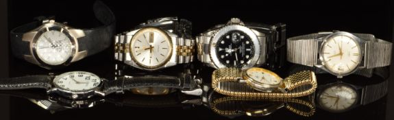 Six various gentleman's wristwatches including Seiko 5 ref. 7009-3110, Mira automatic, Citron,