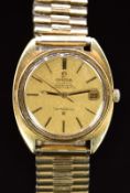 Omega Constellation automatic chronometer gentleman's wristwatch with baton numerals and date
