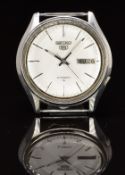 Seiko 5 gentleman's automatic wristwatch ref.7009-4040 with day and date aperture, luminous hands,