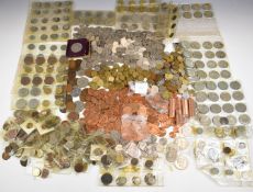 An amateur collection of UK and some overseas coinage, Queen Victoria onwards, includes a run of