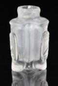 Islamic Fatimid or Abbsid 9thC or later carved rock crystal scent bottle with later fitted box, 4cm