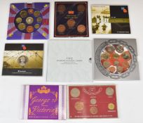 Collection of Royal Mint Brilliant uncirculated coin presentation packs including military and Royal