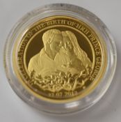 2013 Elizabeth II limited edition (of 1000) Australia Royal Baby 1/4 oz 99.9% gold coin, with Coin