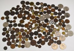 A collection of English and overseas coinage 19thC onwards includes George II, George III,