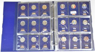 Change Checker modern UK coin album containing a full set of 10p alphabet coins and approximately