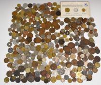 Collection of largely overseas coins, 19thC onwards but including a Roman example, Indian head 5