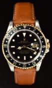 Rolex Oyster Perpetual Date GMT Master II gentleman's automatic wristwatch ref. 16713 with date