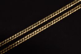 A 9ct gold chain / curb link necklace, 7.2g, 48cm long