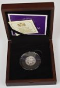 2022 Platinum Jubilee ¼oz limited edition (57/495) 995/1000 platinum coin, in case with Coin