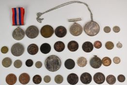 A small group of UK coins, George III onwards includes a contemporary James II copy of a crown,