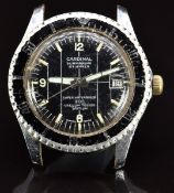Cardinal Submarine gentleman's diver's wristwatch with date aperture, luminous hands and hour