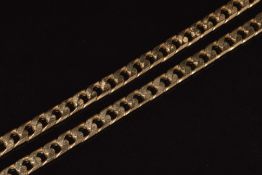 A 9ct gold curb link necklace, 33.6g, 56cm long