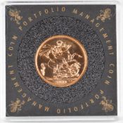 2013 Elizabeth II gold full sovereign, in case with certificate