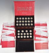 Danbury Mint 'The Last of the Sixpences' cased set of 32 sixpences from 1936 to 1967 in fitted