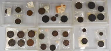 Queen Victoria copper coinage comprising pennies (larger type) halfpennies and one third