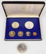 1978 British Virgin Islands proof set, together with a 2012 silver Britannia coin