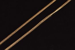 A 9ct gold curb link bracelet, 11.4g, 44cm long