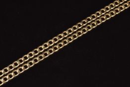 A 9ct gold curb link necklace, 5.4g, 44cm long