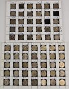 A collection of English silver sixpences ranging from 1882 through to 1946, most years included,