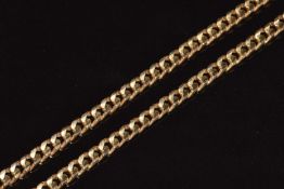 A 9ct gold curb link necklace, 24.3g, 59cm long