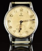 Tudor gentleman's wristwatch ref. 12858 with inset subsidiary seconds dial, luminous blued hands,