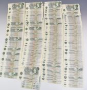 Over 230 £1 banknotes, many consecutive numbers, some runs of over thirty notes