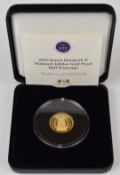 2022 Elizabeth II Alderney Platinum Jubilee limited edition (of 499) proof gold half sovereign, in