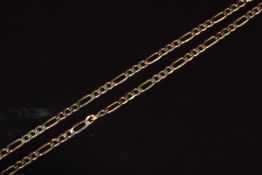 A 9ct gold curb link necklace, 4.3g, 48cm long