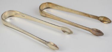 Pair of pairs of Georgian hallmarked silver sugar nips, London 1803, maker's mark WF, length 14cm,