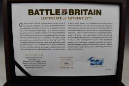 Set of four limited edition (6/250) Battle of Britain 75th Anniversary commemorative silver proof