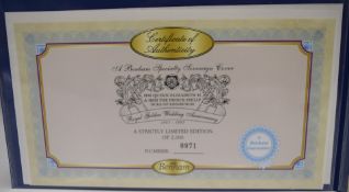 1958 Elizabeth II gold full sovereign, Benham limited edition (971/2000) coin/stamp cover signed