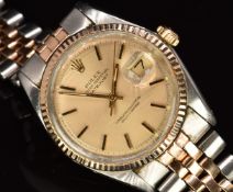 Rolex Oyster Perpetual Datejust gentleman's automatic wristwatch ref. 1601 with date aperture,