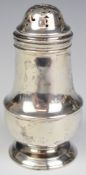 George I Britannia standard hallmarked silver sugar sifter, London 1722, maker WC, height 11cm,