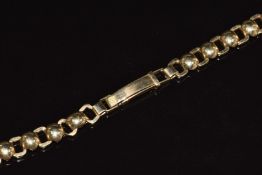 A 9ct gold watch bracelet, 10.2g, 15.5cm