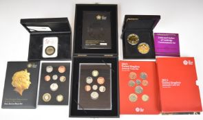 Royal Mint annual coin sets etc comprising 2008, 2015, final edition proof set also for 2015