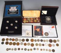 Georgian and later world coinage to include 1921 Morgan dollar, 2011 Liberty 1/10oz silver dollar,