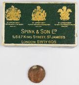 Roman Imerperial AE bronze coin of Constantine, EF, in Spink and Son box