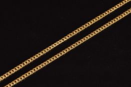 A 9ct gold curb link necklace, 9.9g, 48cm long