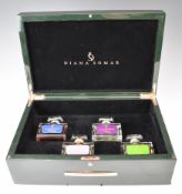 Diana Somar cased perfume collection, containing four perfumes with notes, W38 x D24 x H15cm