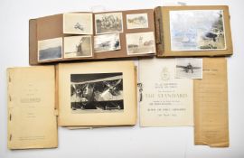 Albums and ephemera, mostly c1916 - 1950s including military aviation, Egypt etc., contents