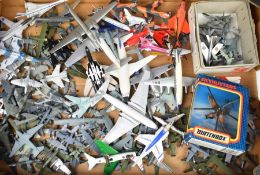 Approximately one hundred and fifty mostly military diecast model planes and jets.