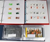 GB prestige booklets, mini sheets and stamps in three albums, folders etc, high face value