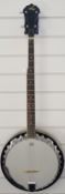 Four string banjo marked made in China, length 101cm
