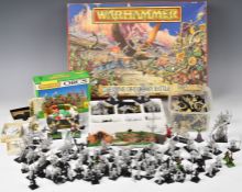A collection of Games Workshop Warhammer miniatures comprising Undead and Orc/Goblin armies,